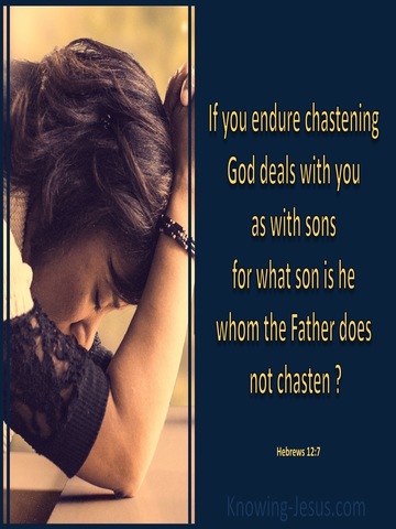 Hebrews 12:7 God Deals With You As Sons (black)